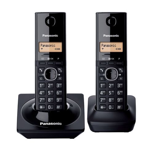 Teléfono Inalámbrico Panasonic Kx-Tg1712Meb Con Dos Auriculares