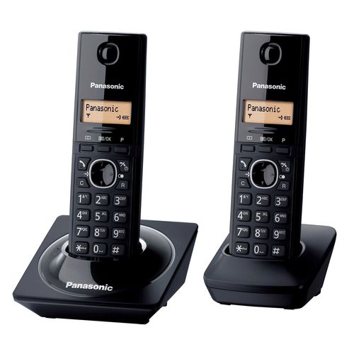 Teléfono inalámbrico Panasonic kx-tg1712meb con dos auriculares