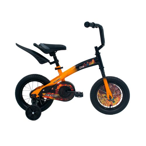 Bicicleta Veloci Lithium Rodada 12 Naranja Infantil