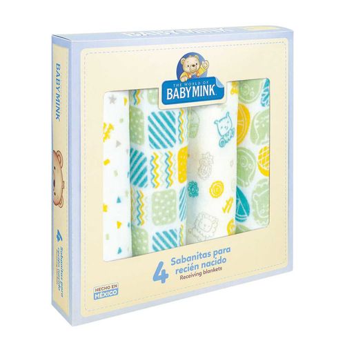 Set de sábanas de recién nacido Baby Mink bm305 fantasía recién nacido 4 p