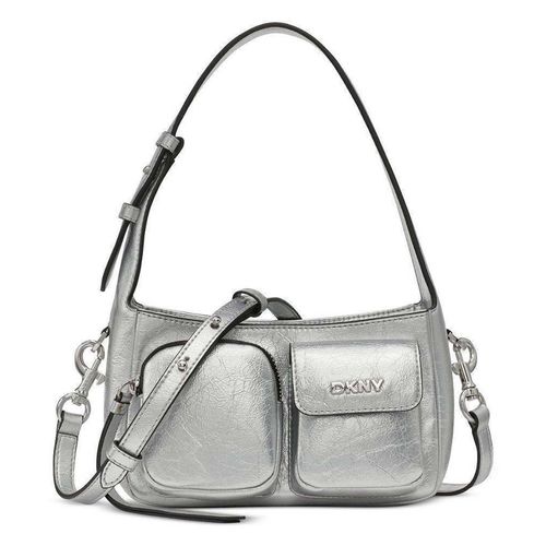 Bolso crossbody Dkny plateado para dama