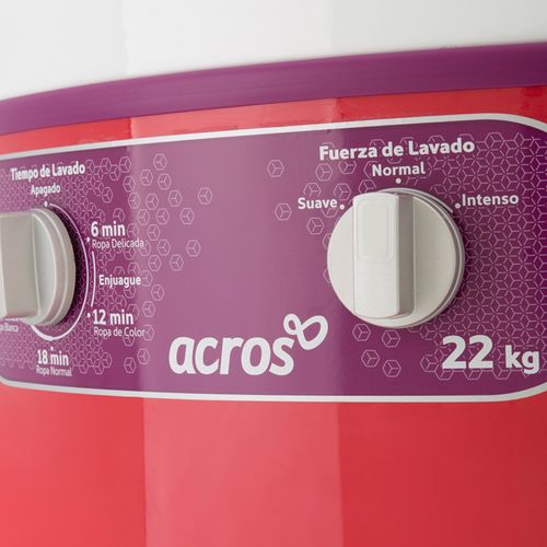 Lavadora redonda Acros 22 kg coral alf2253ec