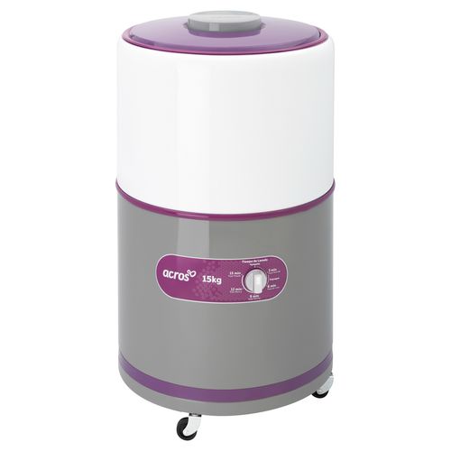 Lavadora redonda Acros 15 kg gris alf1551eg