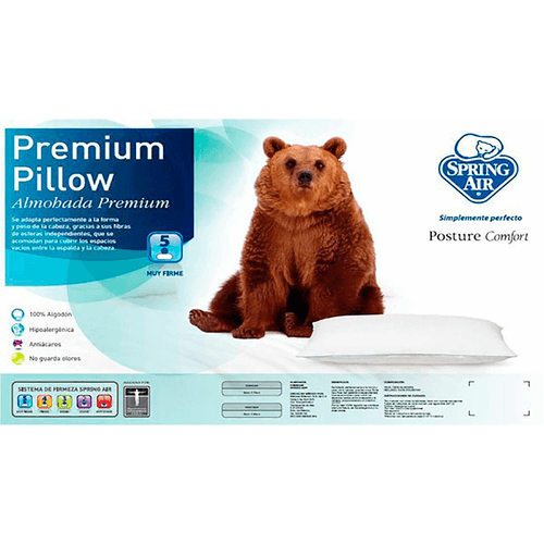 Almohada Standard Spring Air Blanco Premium