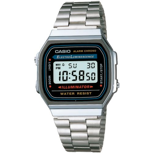 Reloj juvenil unisex Casio plata a168wa-1vt