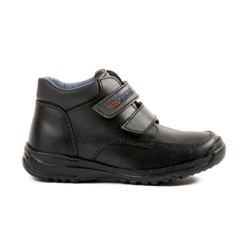 Bota Escolar Con Doble Velcro Para Niño Yuyin Negro 29150