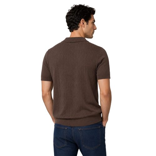 Playera tipo polo Bobois café para caballero