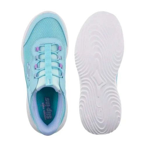Tenis deportivo Skechers azul para jovencita 303690LMNT