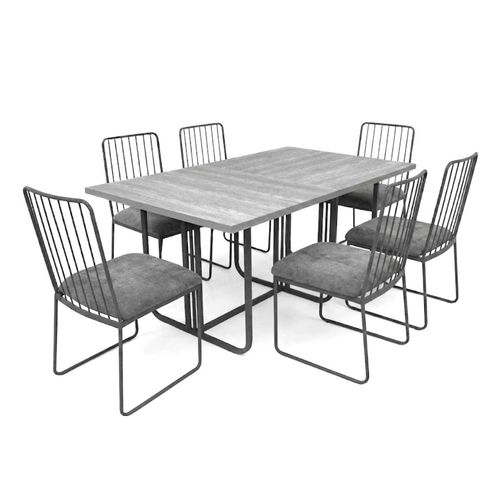 Antecomedor Dolce Casa 6 silla gris lucca
