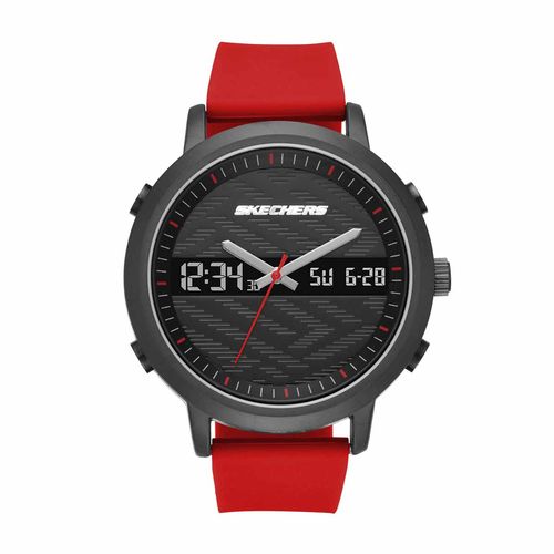 Reloj Para Caballero Skechers Rojo Caratula Negro Sr5073