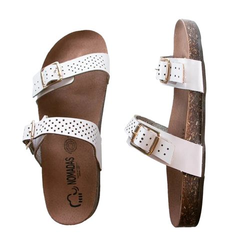 Sandalia casual Nomadas blanco para dama 343