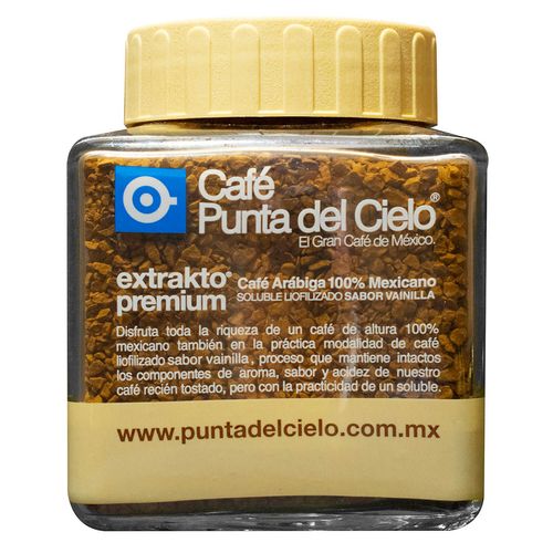 Café Soluble Extrakto Premium Vainilla Punta Del Cielo 110 Gr