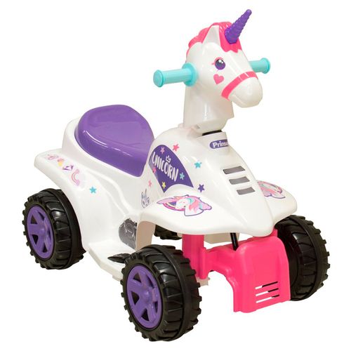 Moto eléctrica niña Prinsel unicornio blanco 1299