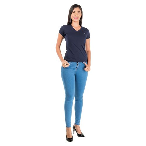 Playera Dama Tucané Azul Air V Neck