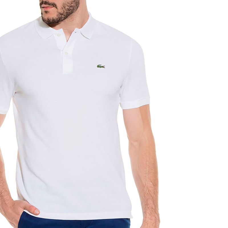 Playera Polo Para Caballero Lacoste Blanco Ph4012 001 La Marina