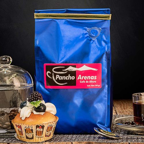 Bolsa De Café En Grano Pancho Arenas Azul 500 Gr