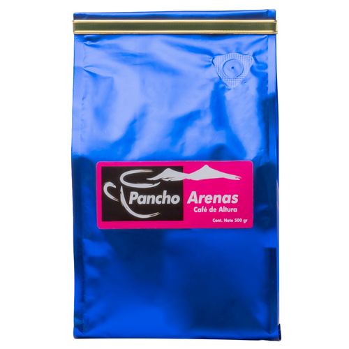 Bolsa de Café en grano Pancho Arenas azul 500 gr