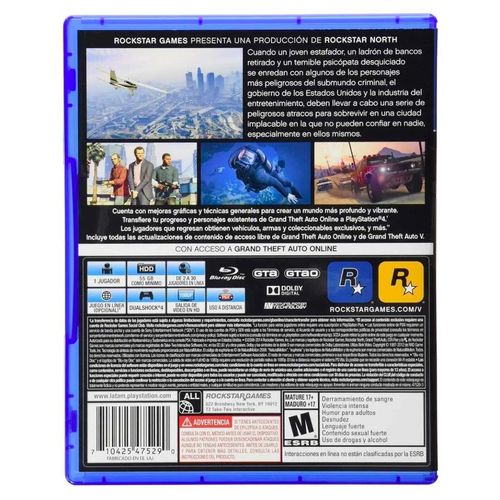 Video Juego Grand Theft Auto V Edition Online Premium PS4