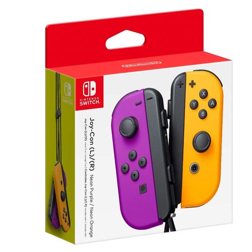 Control Para Videojuego Purple-Neon-Orange Nintendo Hac-A-Jaqaa