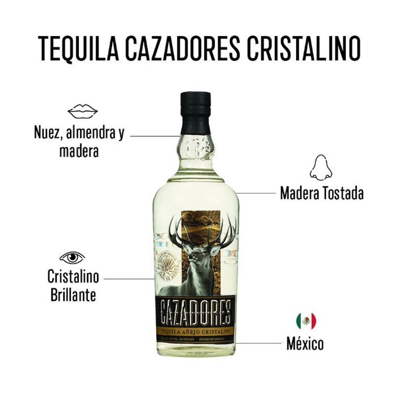 Tequila Cazadores Cristalino Añejo 750 Ml La Marina