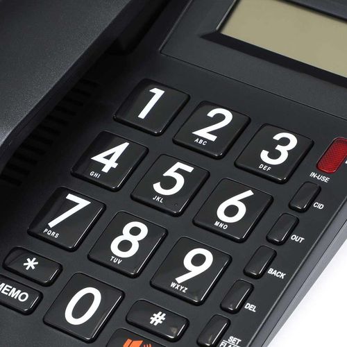 Teléfono alámbrico Misik negro mt862