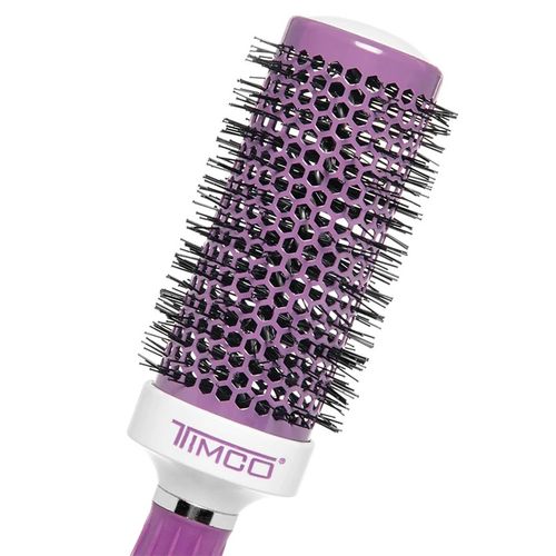 Cepillo Para Cabello Timco Cerámica Turmalina Redondo Morado CTM-3