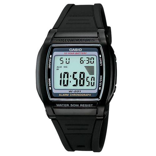 Reloj Juvenil Para Caballero Casio Negro W-201-1AVCF