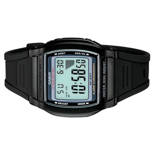 Reloj Juvenil Para Caballero Casio Negro W-201-1AVCF