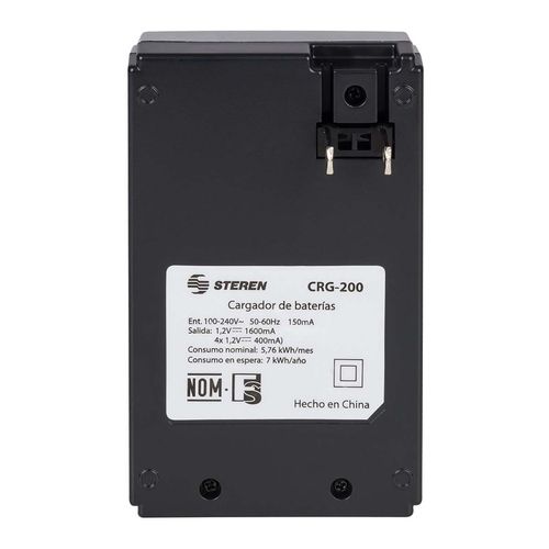 Cargador inteligente de baterías Steren aa y aaa crg 200