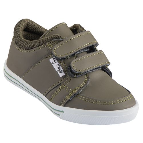 Tenis Con Velcro De Niño My Things Verde Militar 3