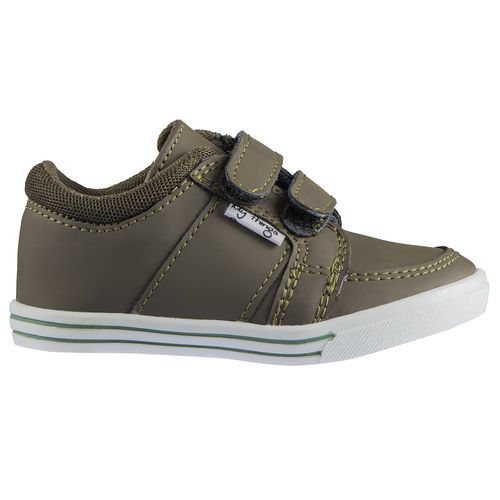 Tenis con velcro de niño My Things verde militar 3