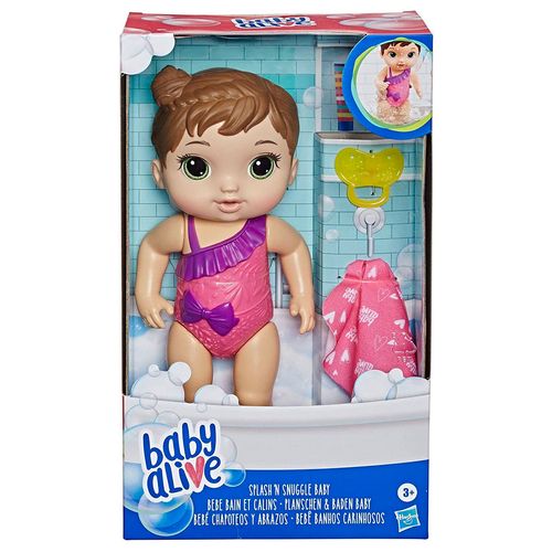 Muñeca Baby Alive Bebé Chapoteos y Abrazos E8716