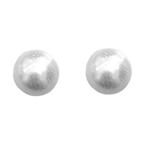 Broqueles para dama Renee perla swarowsky 8mm blanco r255