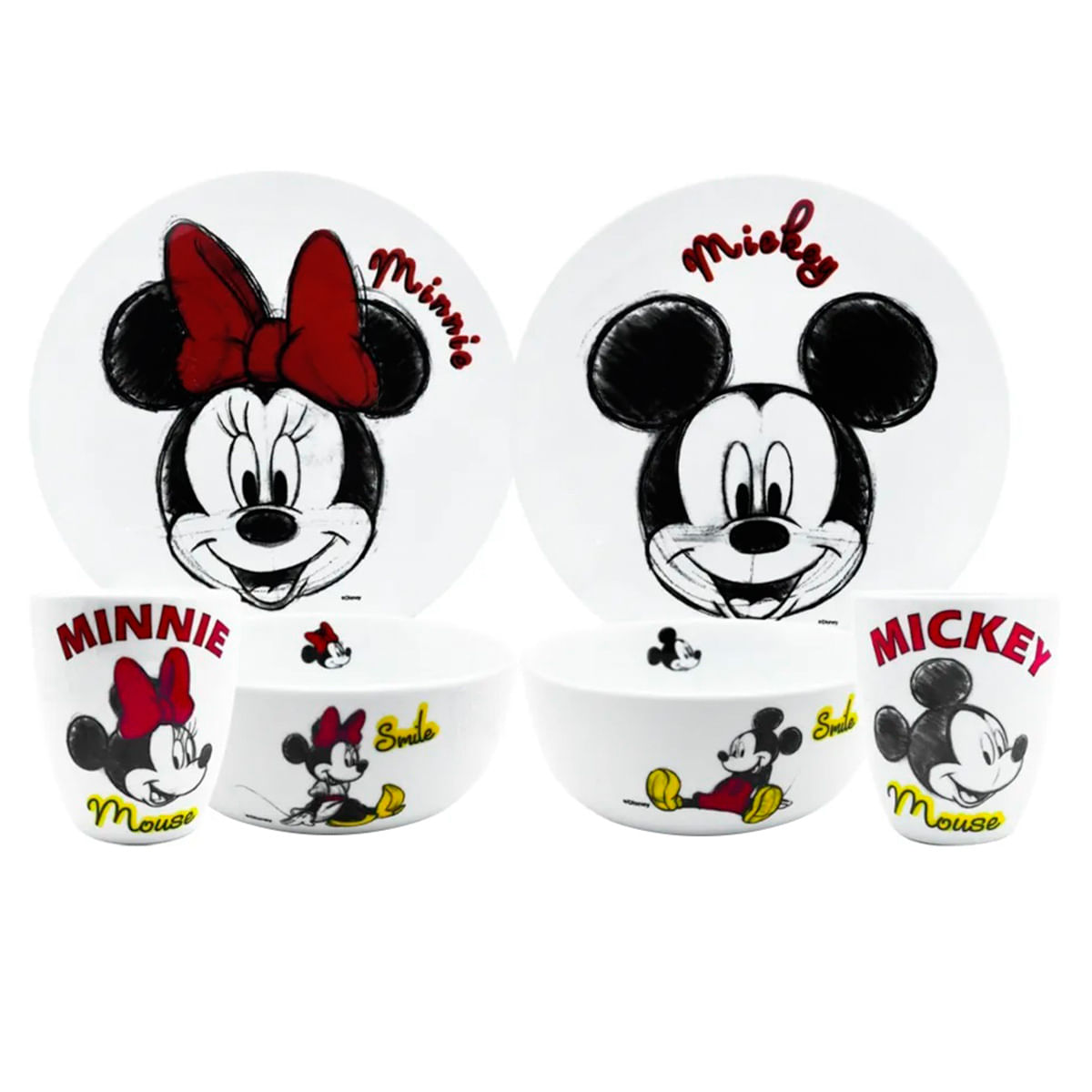 Vandor Disney Mickey and Minnie Mouse 14-Inch Ceramic Serving Platter 89336 