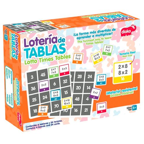 Juego Didáctico Diako Lotería De Tablas