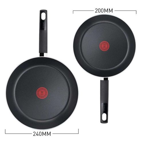 Juego De Sartenes Tefal 20 y 24cm Simplicity Negro B5759182