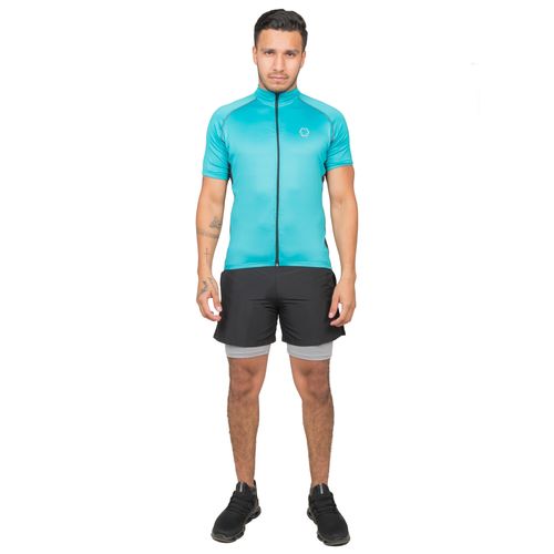 Jersey De Ciclismo Para Caballero Hexagon Verde Jade 1019