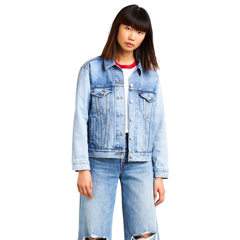 Chamarras de mezclilla levis para mujer sale