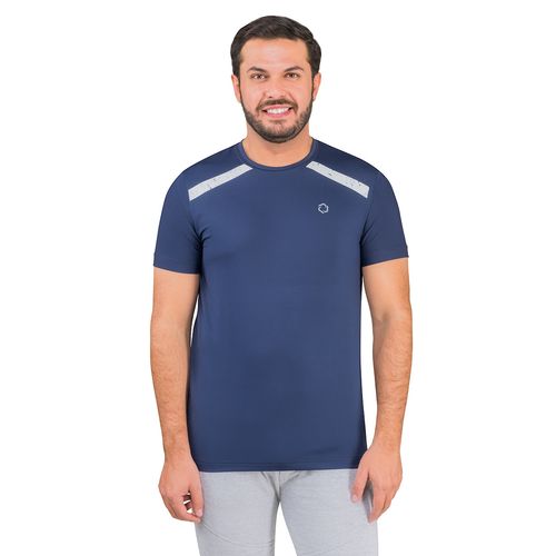 Playera Manga Corta Para Caballero Hexagon Azul 10020