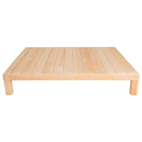 Base queen Muebles Brimo natural wood base