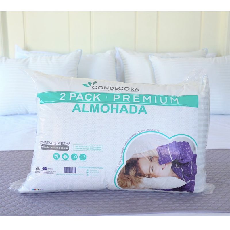 Almohada Premium Hotelera Condecora Perla Blanco Premium