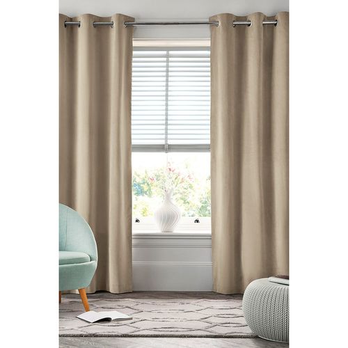 Cortina black out 2.75 x 2.20  Jenin Home champagne argollas 1