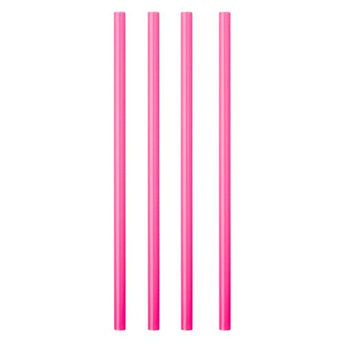 Juego de 12 popotes reutilizables y cepillo limpiador Metaltex fucsia 253135