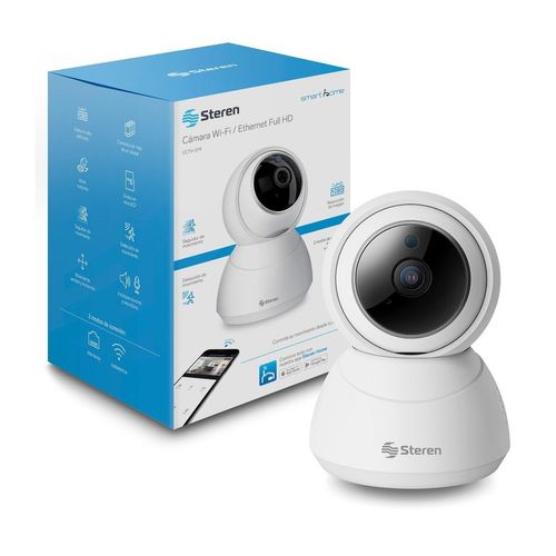 Cámara de seguridad wi-fi ethernet Steren full hd robotizada