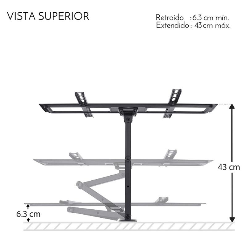 Soporte para pantallas de 32” a 70 , con brazo articula