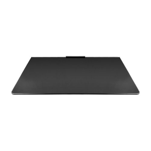 Repisa cristal templado Mitzu con base de acero