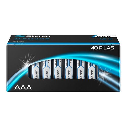 Paquete de 40 pilas Steren alcalinas "aaa"