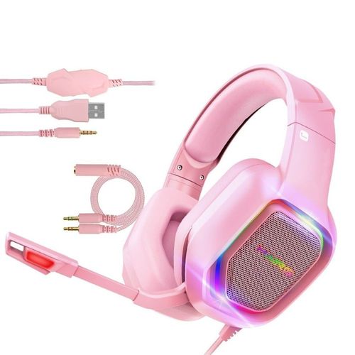 Diadema con micrófono Gadgets & Fun gamer rosa