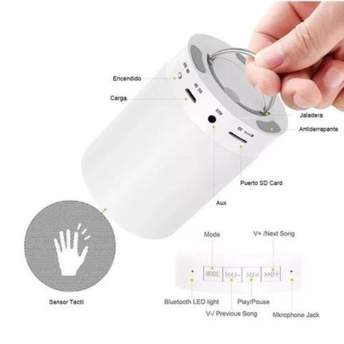 Bocina con lámpara Gadgets & Fun touch blanco