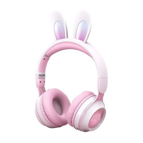 Audífonos gamer Gadgets & Fun conejo blanco - rosa